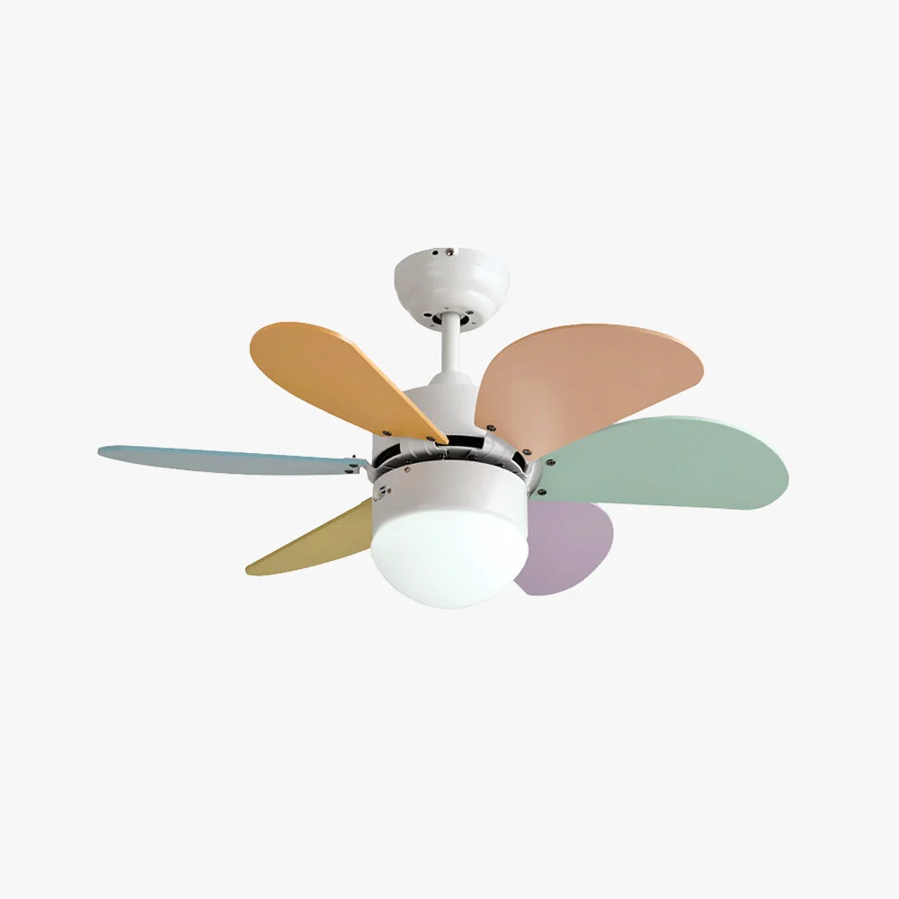 Easy-to-Use Morandi 5-Blade Ceiling Fan Round Light Metal DIA35.43 Traditional