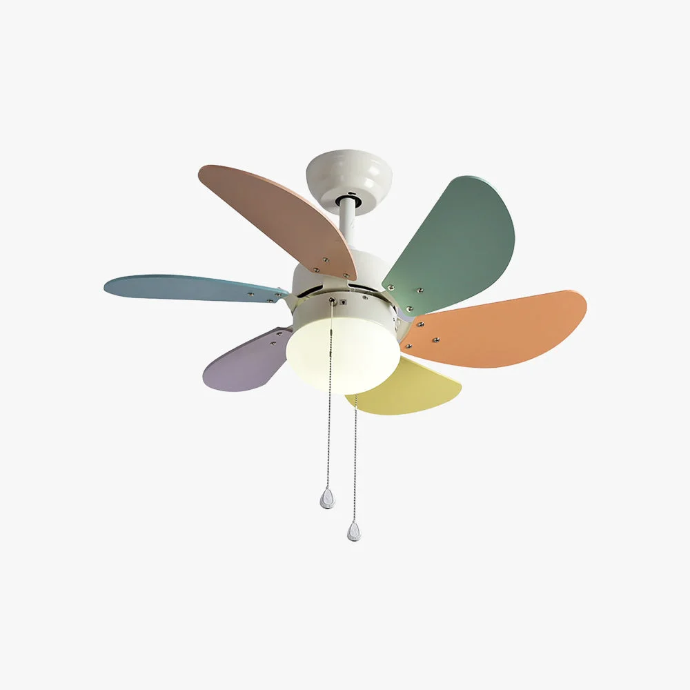 Durable Morandi Colorful 5-Blade Ceiling Fan Light DIA42.13” Reusable