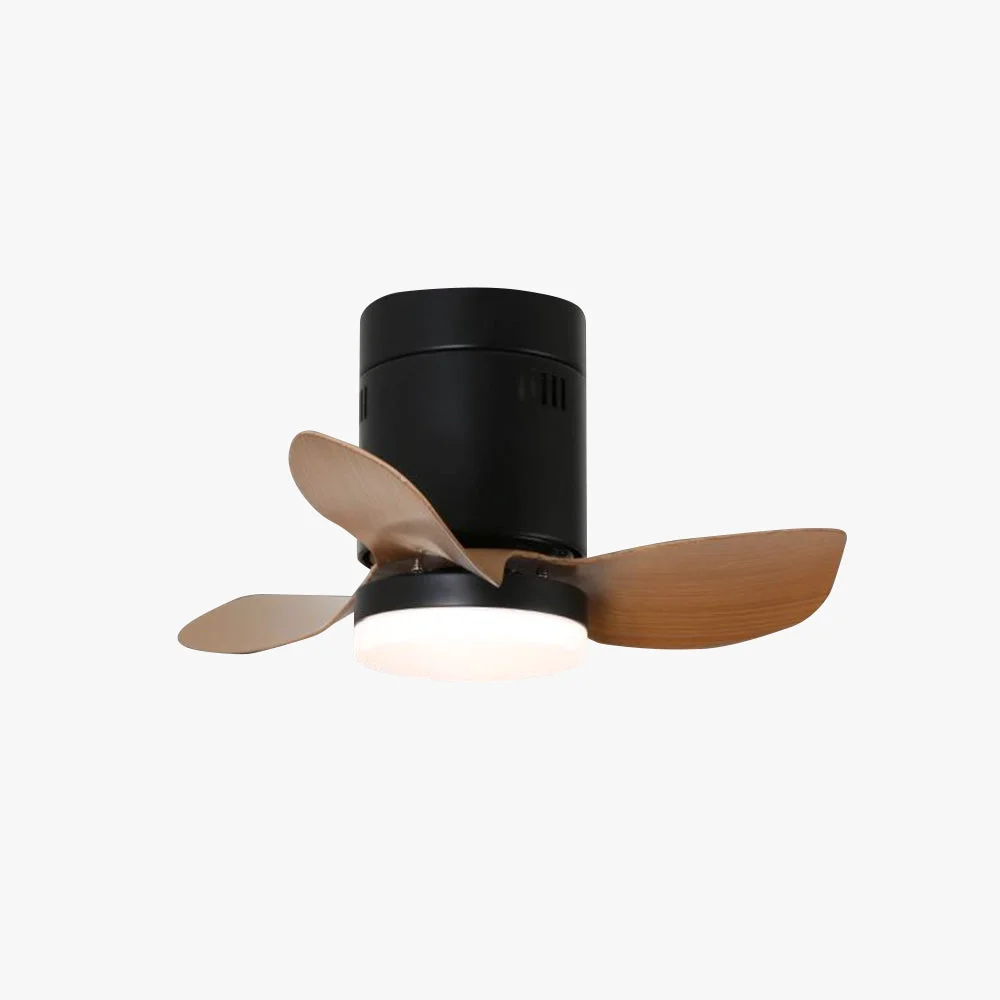 Fine Crafted Walters 3-Blade Black Brown Ceiling Fan with Light DIA 23.6” Stylish