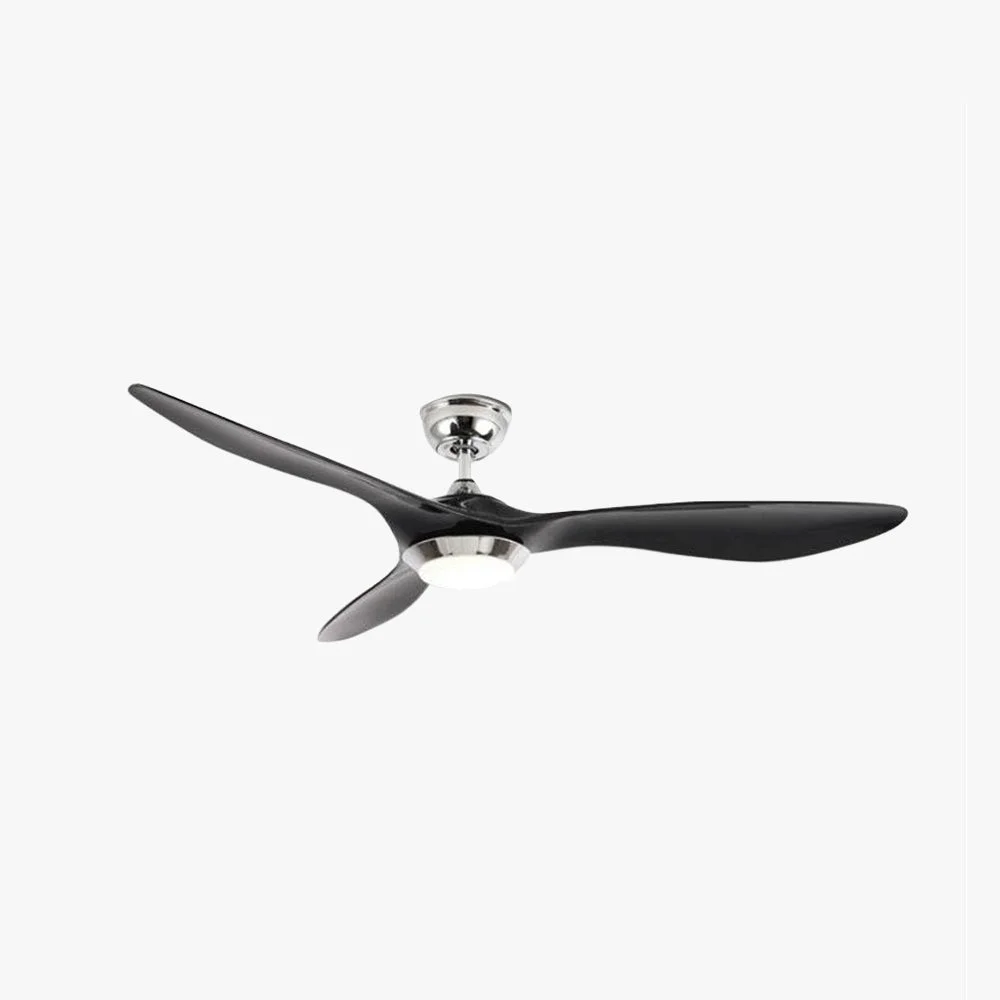 Effective Garner 3-Blade Black Yellow Ceiling Fan with Light DIA 52” Responsible