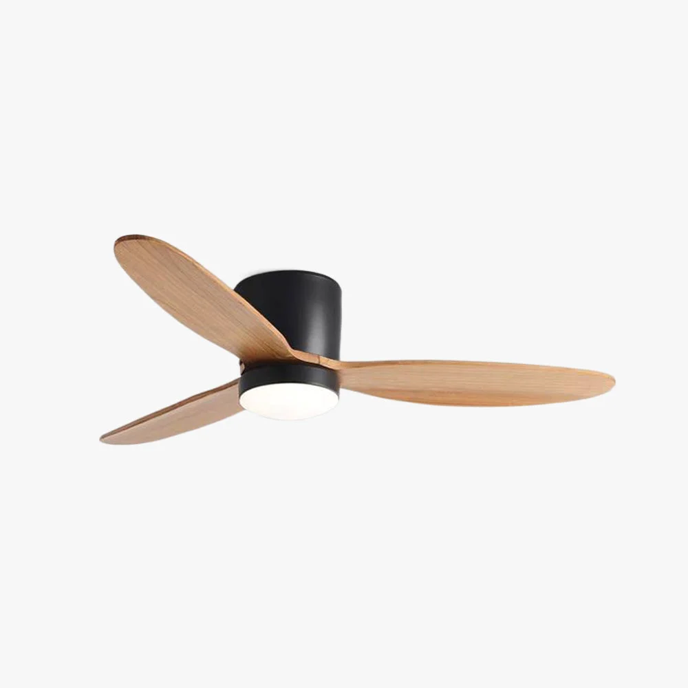 Luxury Walters 3-Blade Black Ceiling Fan with Light 2 Color DIA 48” Efficient