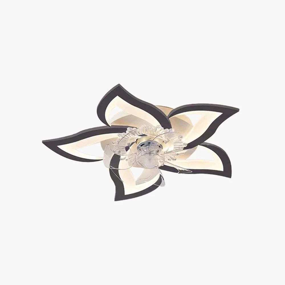 Optimized Hana Flower Ceiling Fan with Light 2 Color L 25.5 Enhanced
