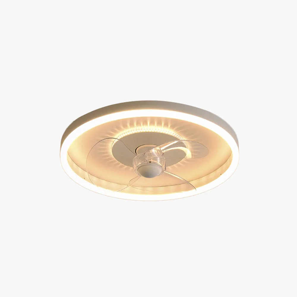 Solid Quinn White Double-light Ceiling Fan with Light DIA 15.7 19.7 Durable