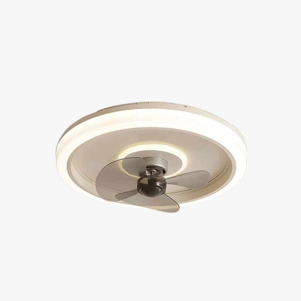 User-Friendly Edge 2-Light Ring Ceiling Fan with Light 4 Color DIA 20 Solid