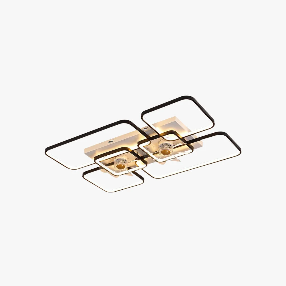 Relaxed Lacey Rectangular Ceiling 2-Fans with Light 2 Color 18 22 36 42 Top-Quality