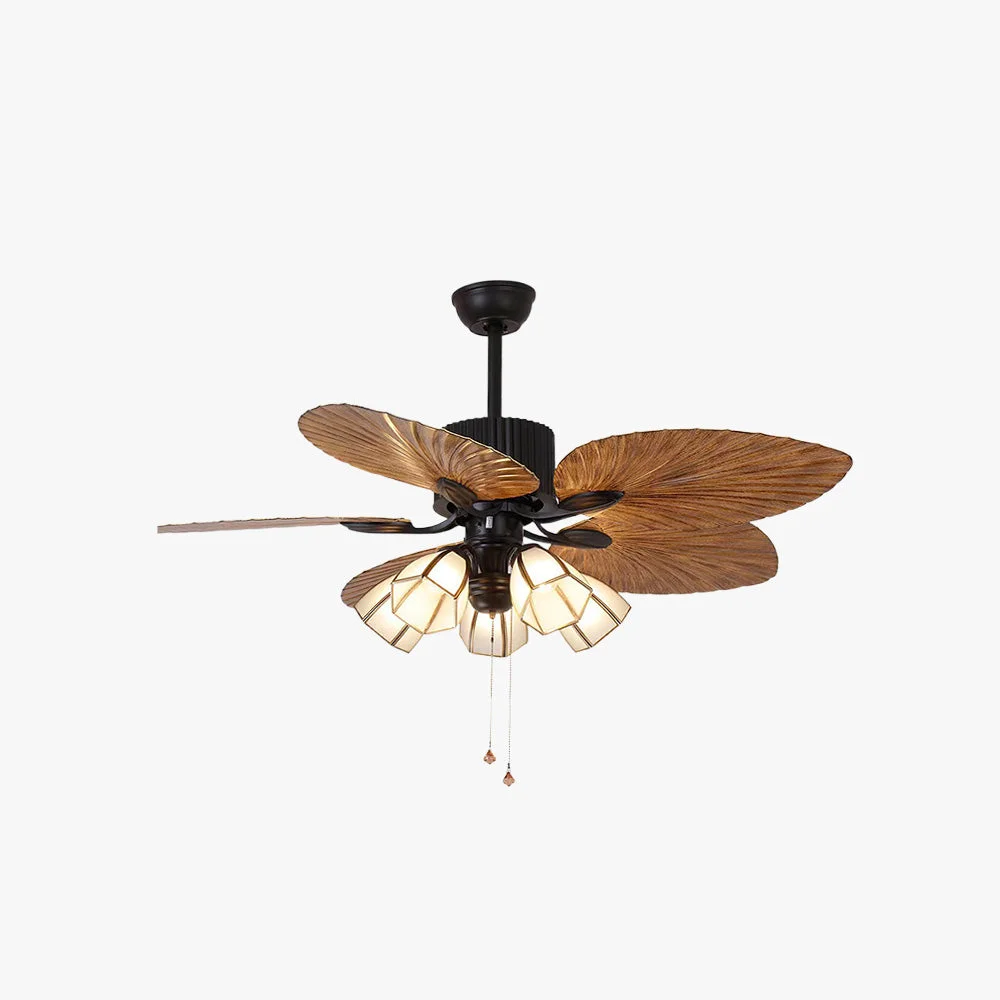 Excellent Bella 5-Blade Rustic DC Ceiling Fan with Light Summer 52” Organic