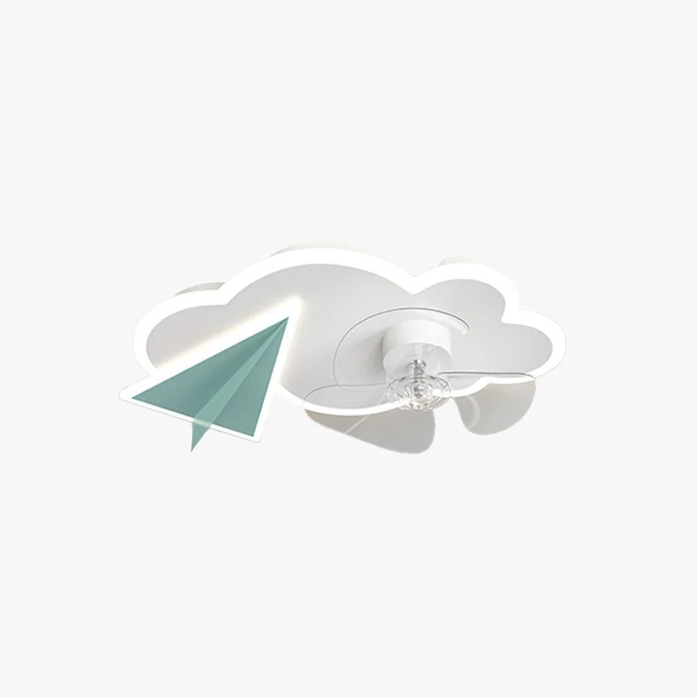 High-Quality Minori Cloud Plane Ceiling Fan With Light 2 Colors L 20.8” 22.8 Powerful