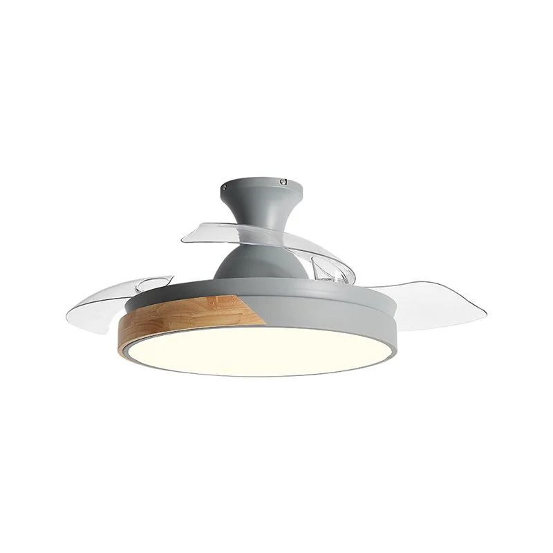 Easy-to-Use Morandi Invisible Blades Ceiling Fan With Light 5 Color L 35.4 39.3 Powerful