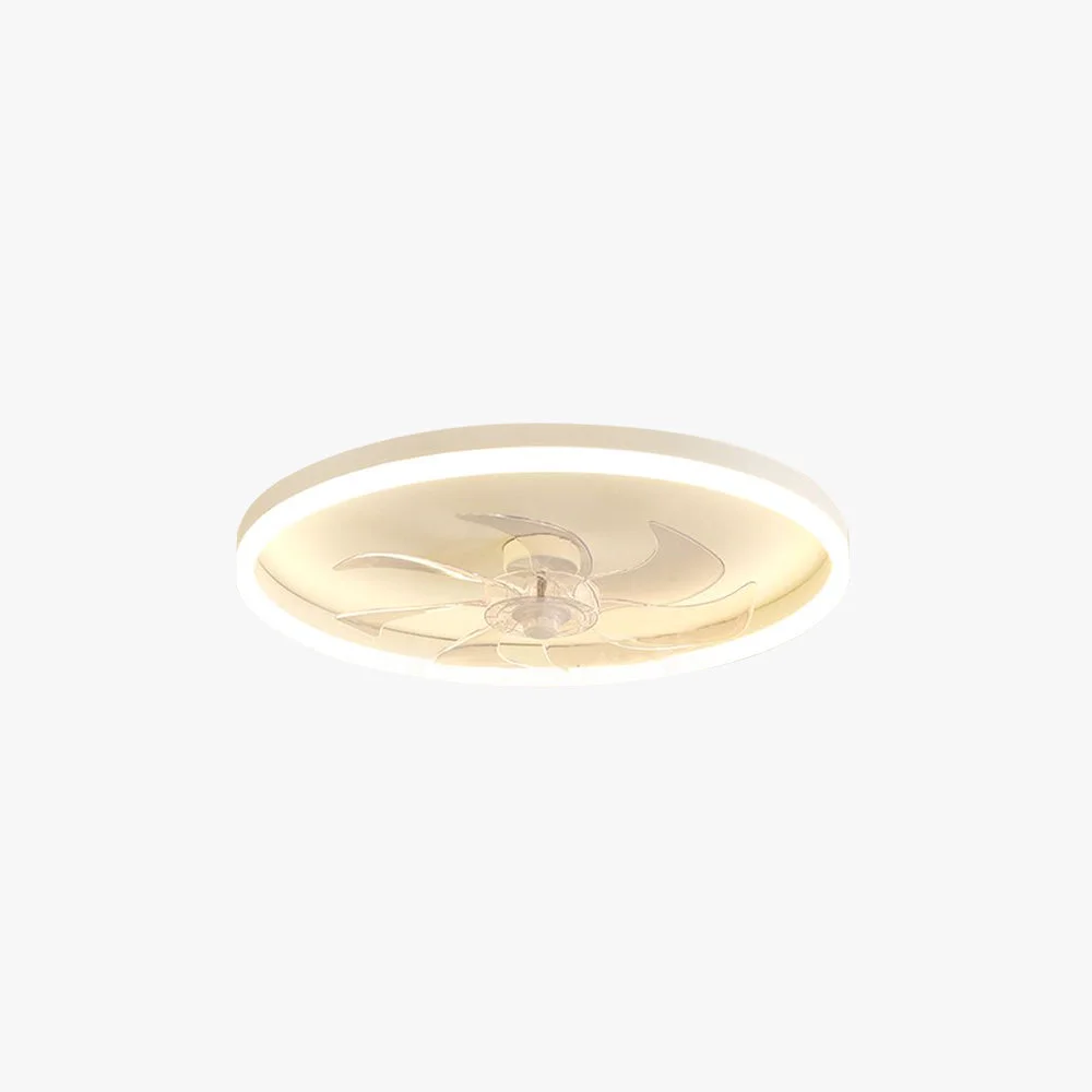 Modern Edge 7-Blade Ring White Ceiling Fan with Light DIA 16 20 24 Reusable