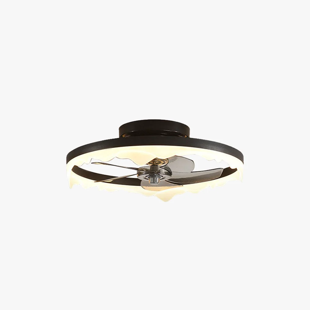 Modern Herbert White Black Ceiling Fan with Light 2 Color DIA 20 Premium Material