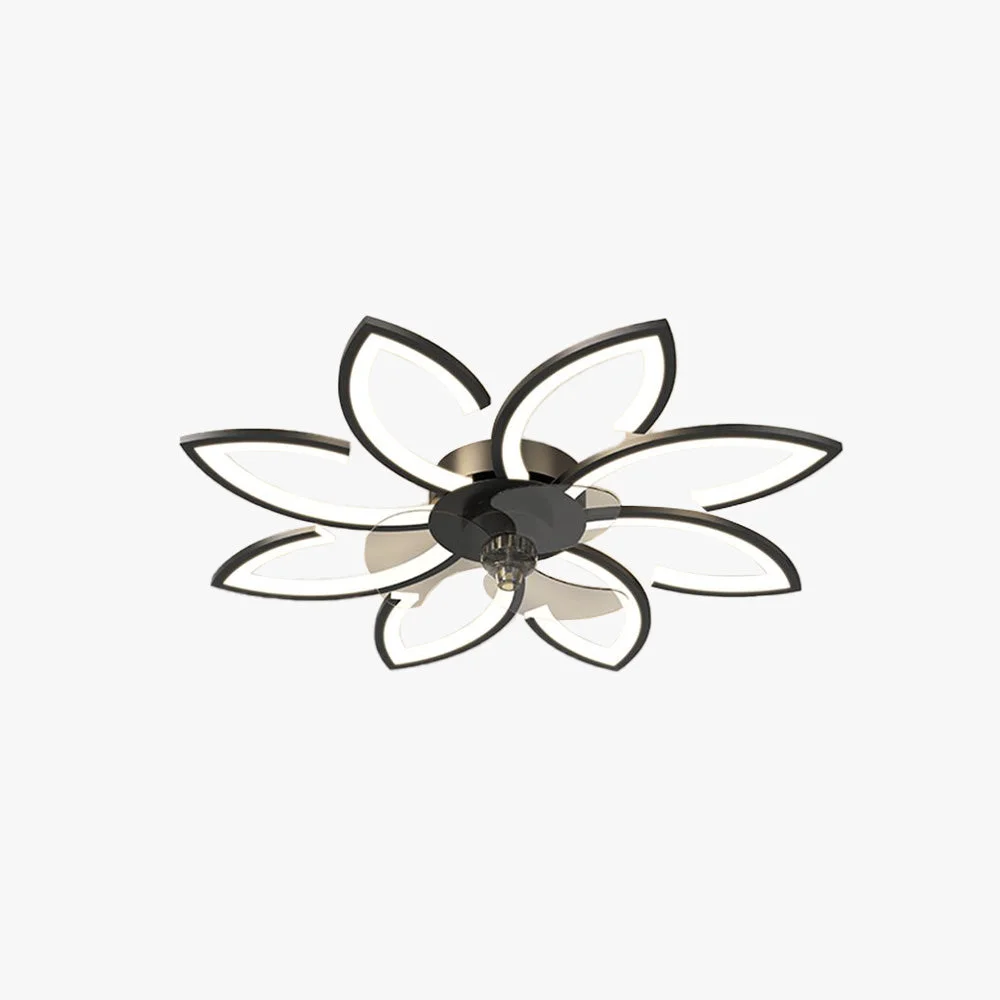 Luxury Hana Modern Flower Ceiling Fan with Light 3 Color L 25.5 27 31 35.5 Outstanding