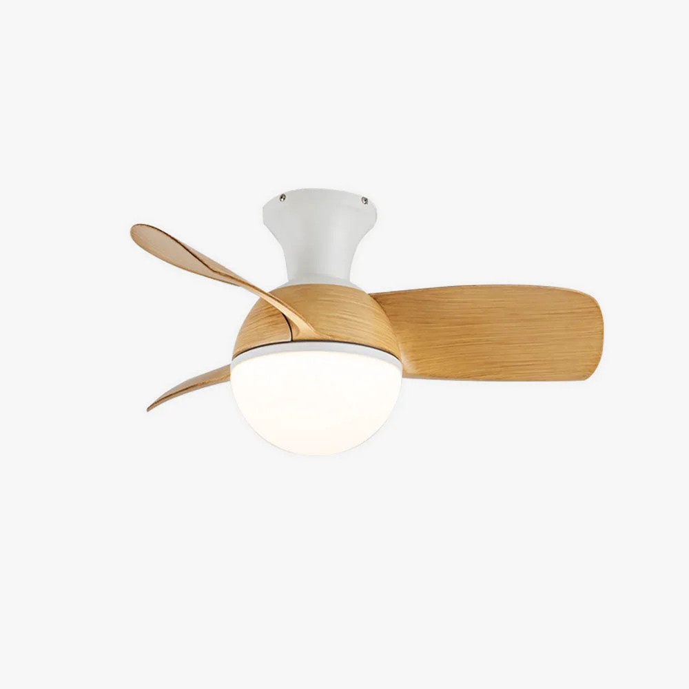 Long-Lasting Morandi 3-Blade Basic Ceiling Fan with Light 3 Color 30” Optimized