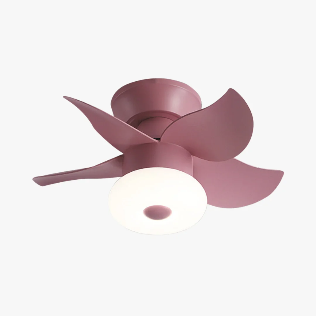 Enhanced Morandi 5-Blade Ceiling Fan with Light 3 Color 24” Organic