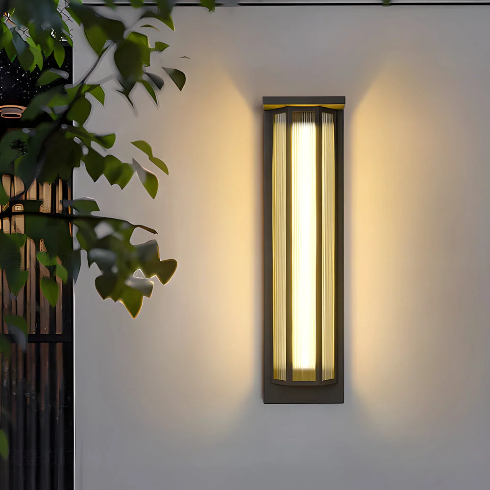 Innovative Vintage Rectangular Acrylic LED Outdoor Solar Wall Lights Fine Crafted