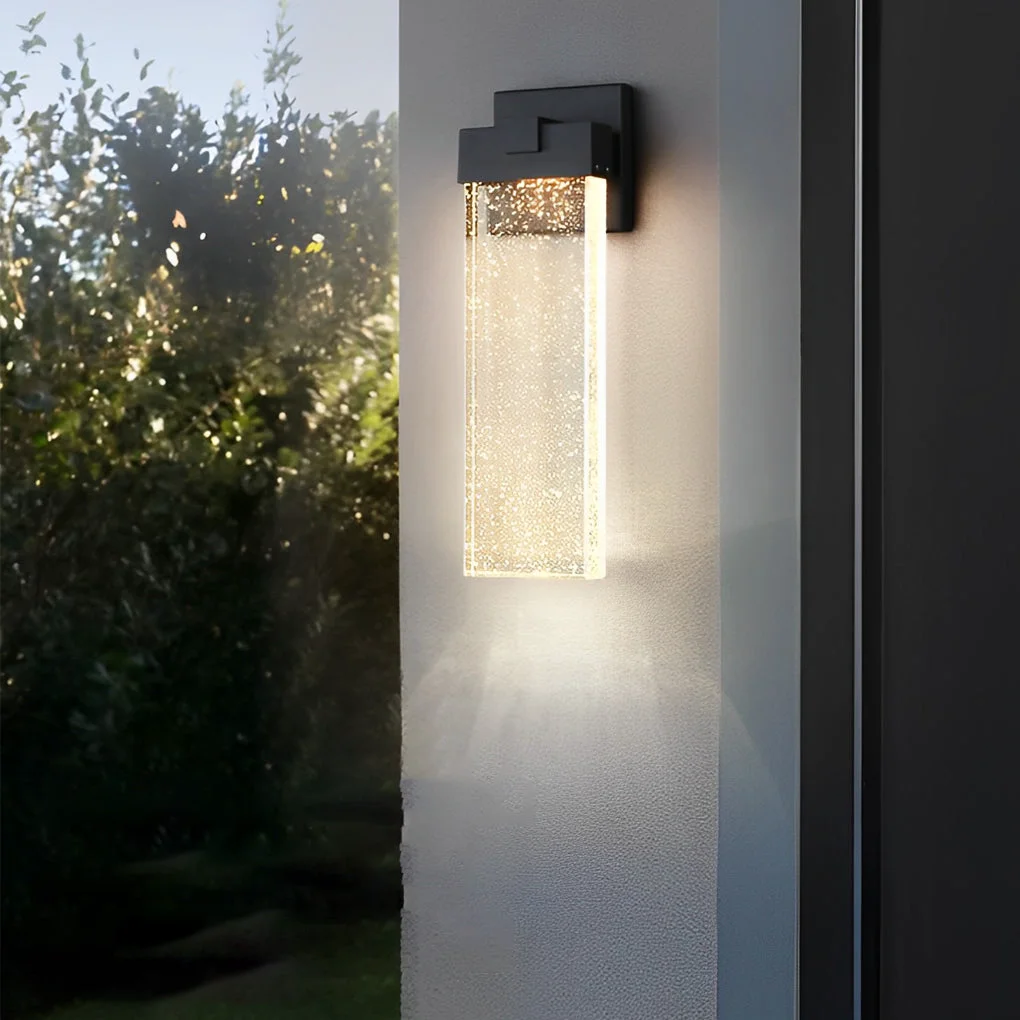 Unique Rectangular Bubble Crystal LED Outdoor Wall Lamp Trendy