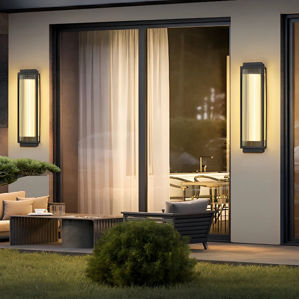 Carefully Designed Rectangular Waterproof LED Black Modern Outdoor Wall Light Innovative