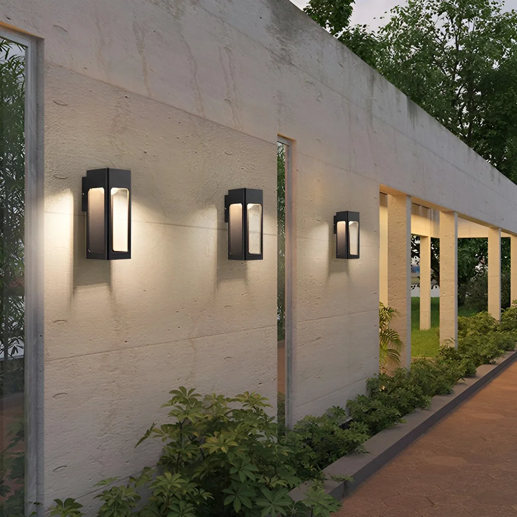 Unique Rectangular IP65 LED Black Modern Outdoor Wall Sconce Selected