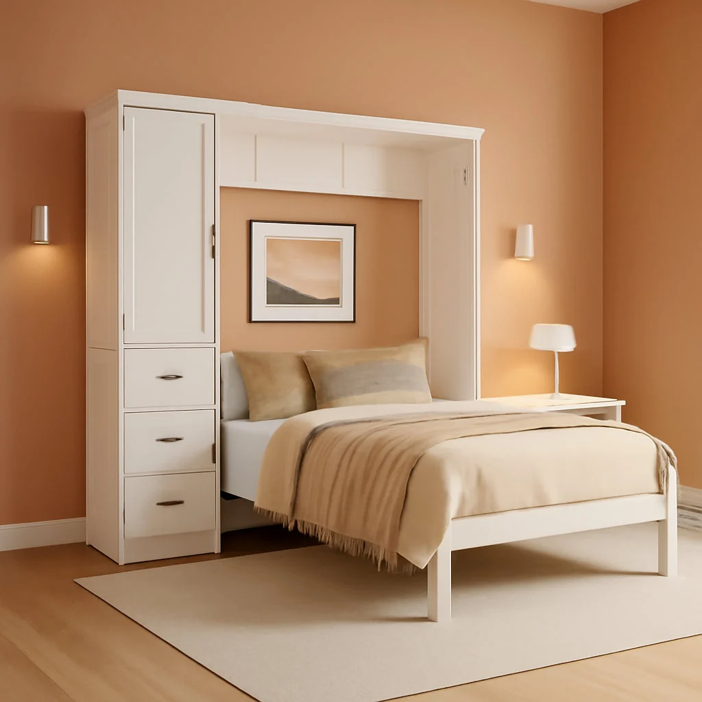 Selected Fullsize Murphy Bed With Integrated Wardrobe Storage Next-Generation