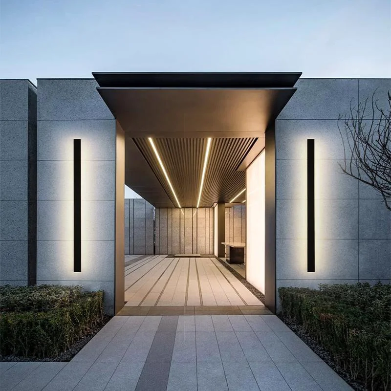Exclusive Black Friday Black Long Strip Outdoor Wall Lights Outdoor LED Lighting Contemporary