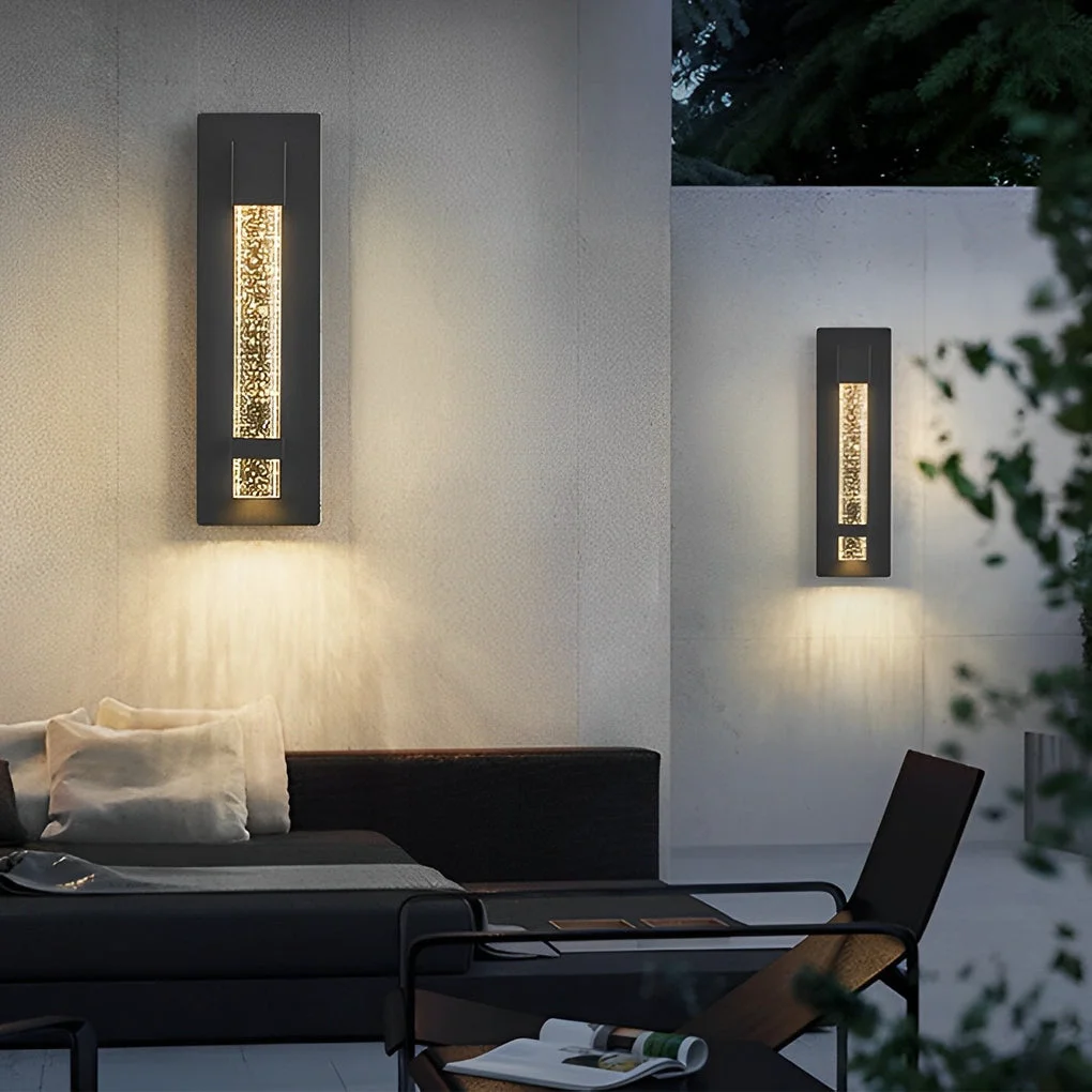 Functional 11.8 Inch Waterproof Hardwired Bubbles Glass Outdoor Wall Light Modern