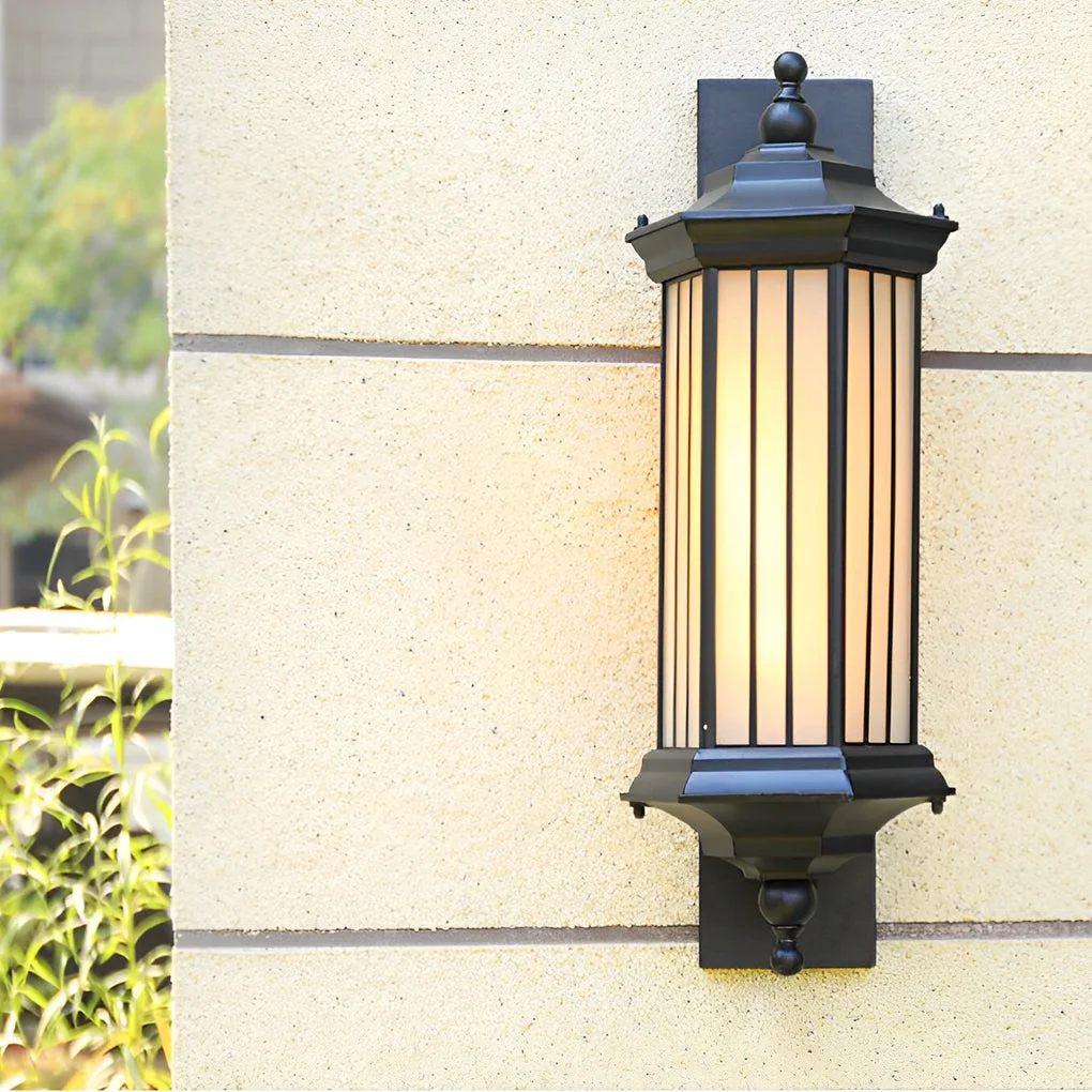 Functional Retro Creative Outdoor Waterproof Black Modern Exterior Wall Lights Long-Lasting