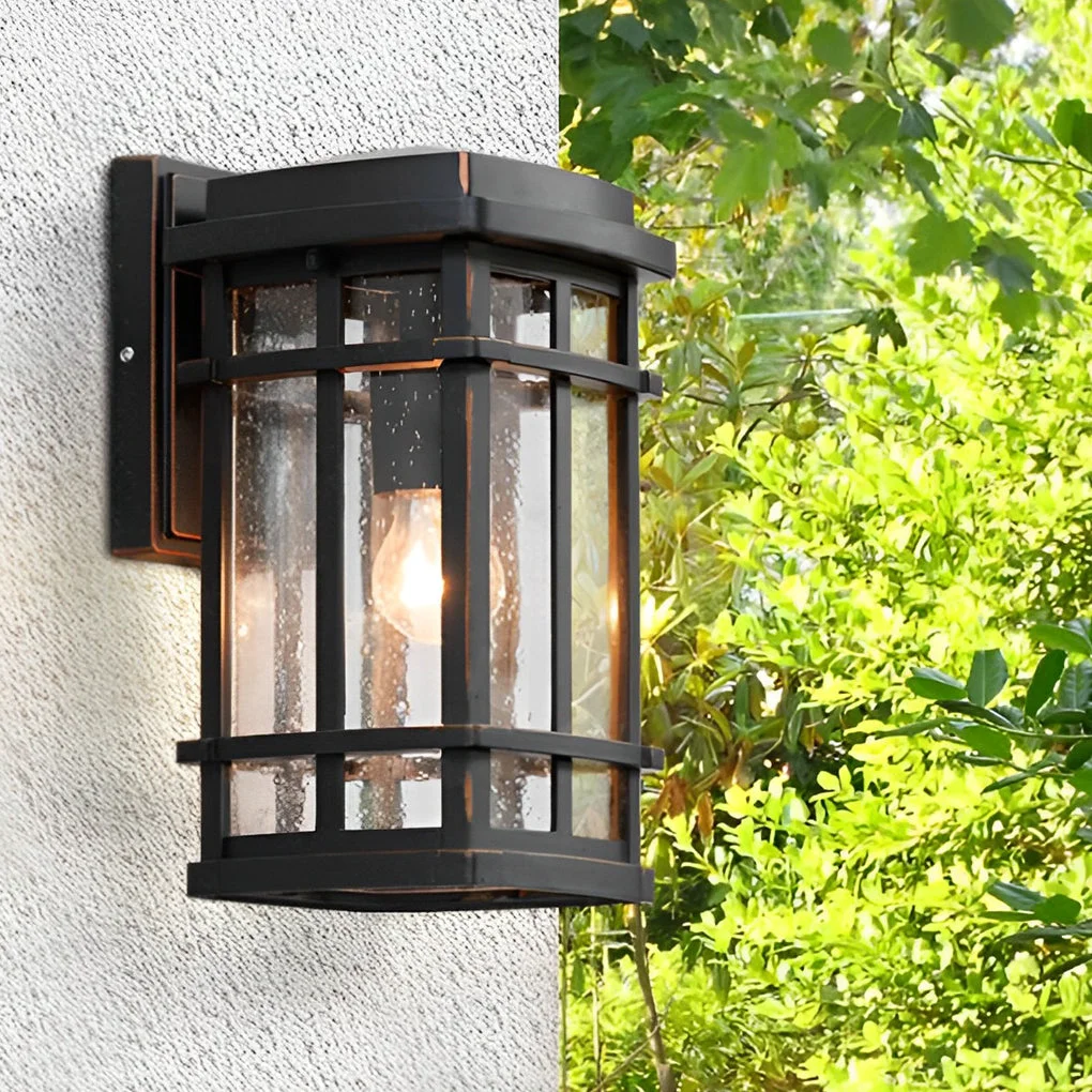 Sophisticated Retro Simple Waterproof Bubbles Glass Shade Modern Outdoor Wall Light Original