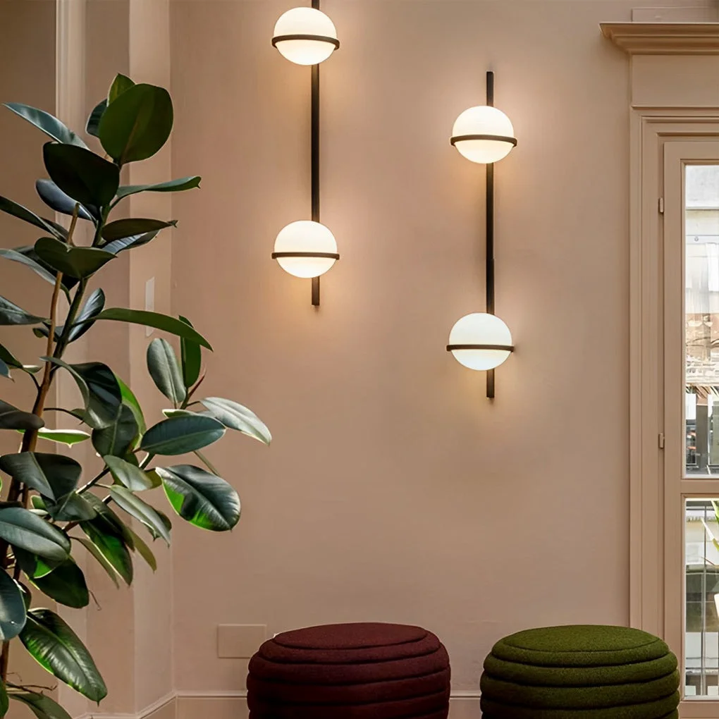 Comfortable Creative Flowerpot Ball Waterproof LED Black Modern Outdoor Wall Light Next-Generation