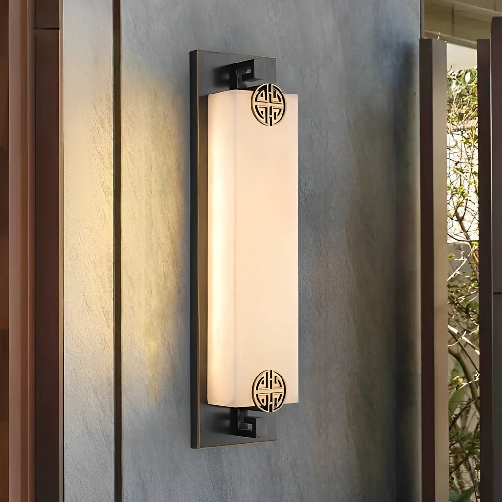 Relaxed Outdoor Waterproof LED Copper Retro Exterior Wall Lights Sconces Lighting Soft