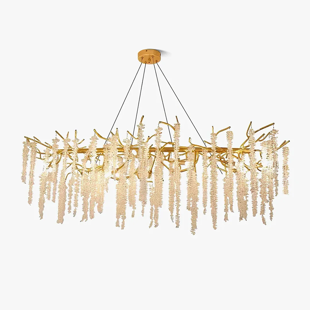 Solid Crystal wicker chandelier Efficient