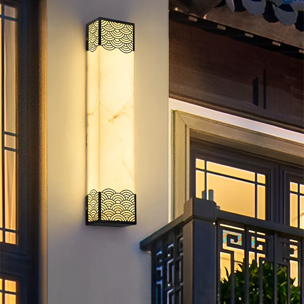 Functional Rectangular Resin LED Waterproof Vintage Outdoor Wall Lights Wall Lamp Convenient