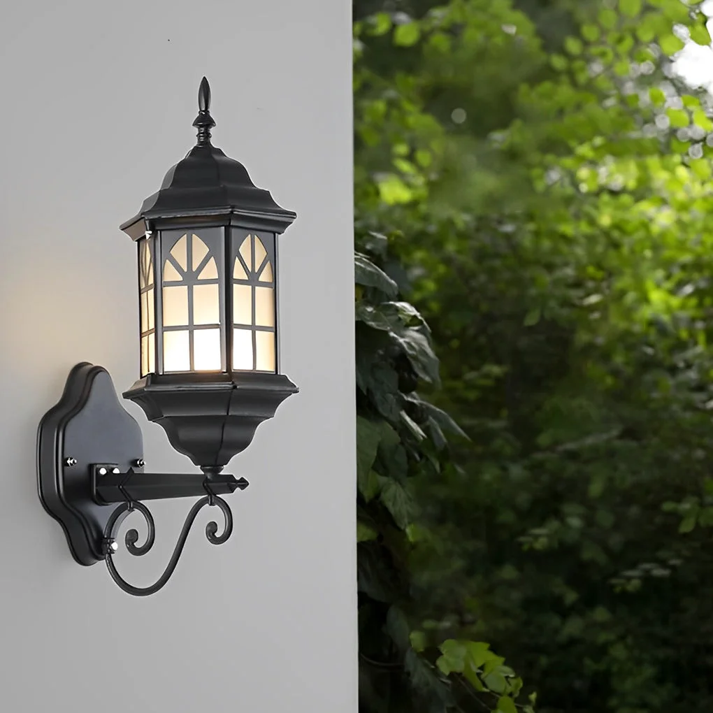 Natural Retro Waterproof Dimmable LED Solar Wall Lamp with Remote Exterior Lights Trusted