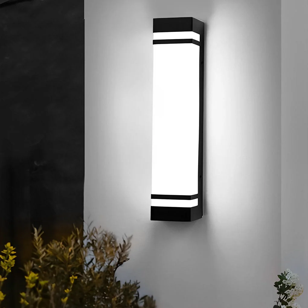 Soft Waterproof Strip LED Black Modern Outdoor Wall Light Fixture Wall Lamp Contemporary