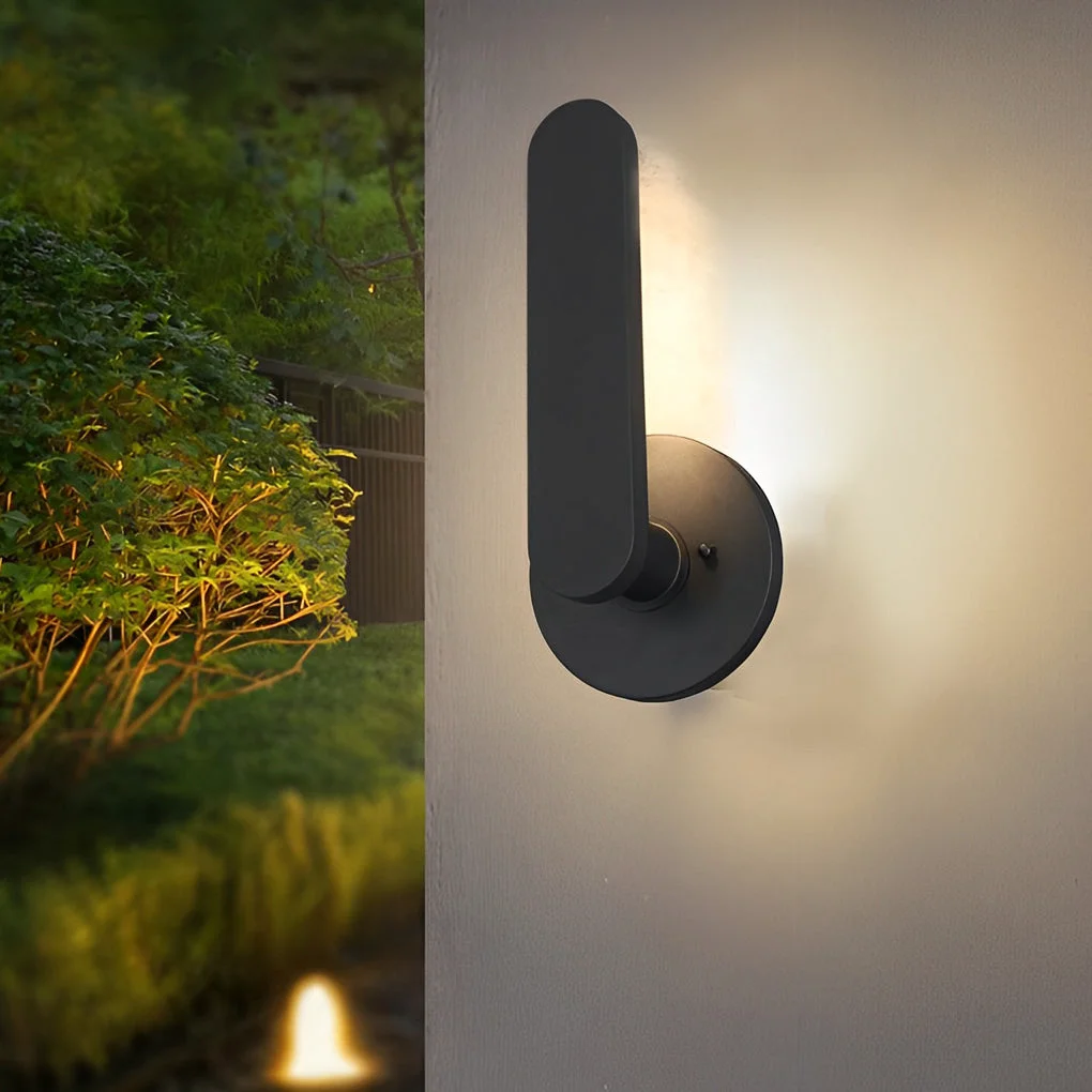 Exceptional Strip Aluminum Waterproof LED 10W Black Modern Outdoor Wall Lighting Refined