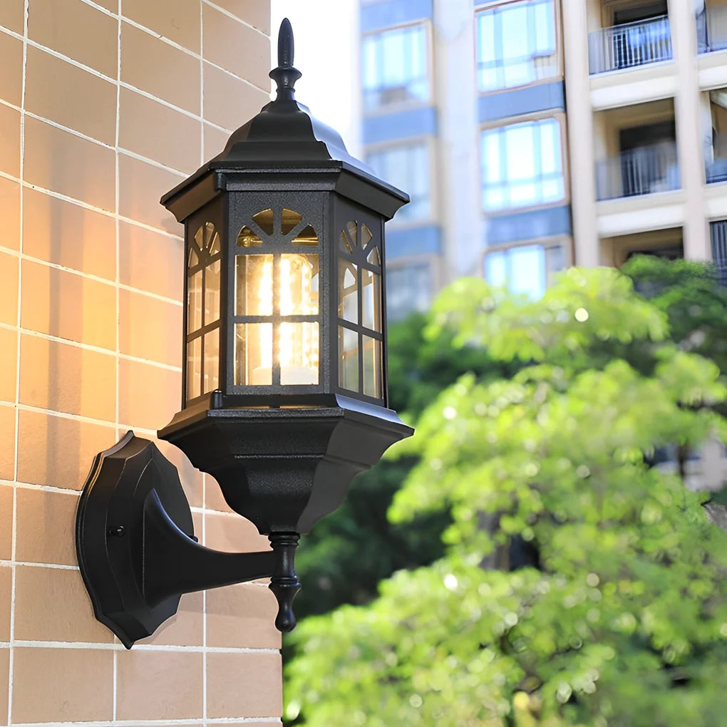 Dependable Waterproof LED Glass European-style Outdoor Wall Lamp Plug in Wall Sconce Lighting Soft