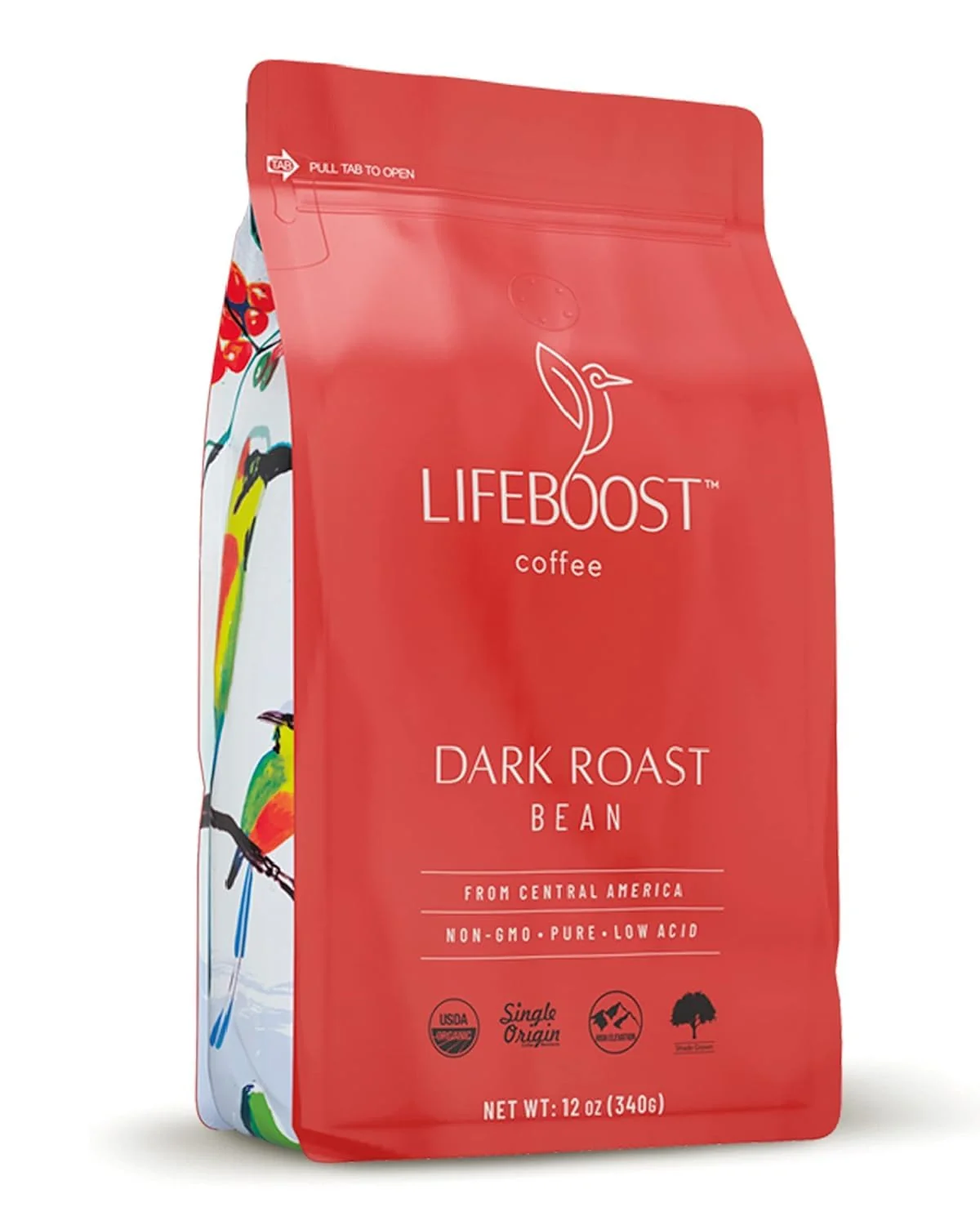 Premium Lifeboost Dark Organic Coffee Beans – Single Origin Non-GMO Dark Roast Low Acid Coffee Beans – Third Party Tested For Mycotoxins amp Pesticides – Whole Bean – 12 Ounces Prestigious