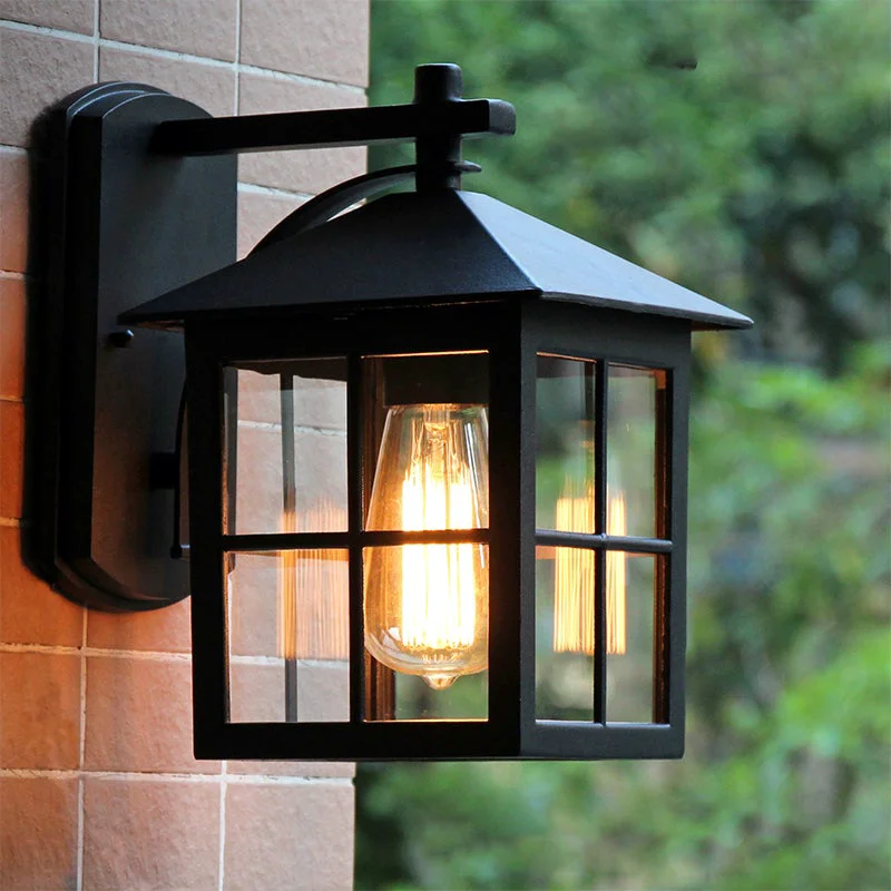 Fast Minimalist Square Glass Lampshade Waterproof Modern Outdoor Lanterns Exclusive