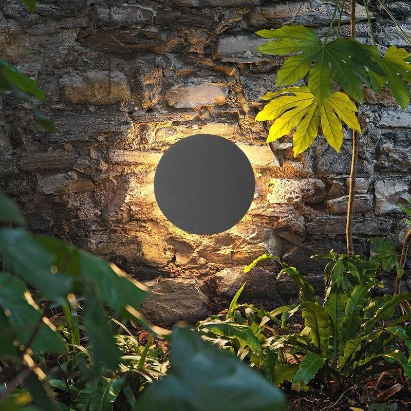 Expertly Made Flat Square Round LED Waterproof Black Modern Outdoor Wall Lights Wall Lamp Easy-to-Use