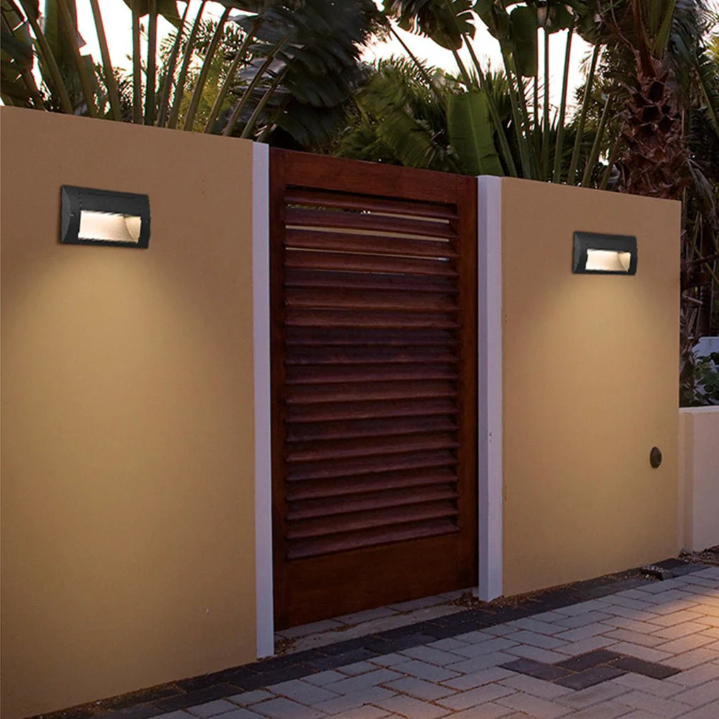 Pure Minimalist Outdoor LED Stair Step Light Wall Lamp for Aisle Corridor Corner Versatile
