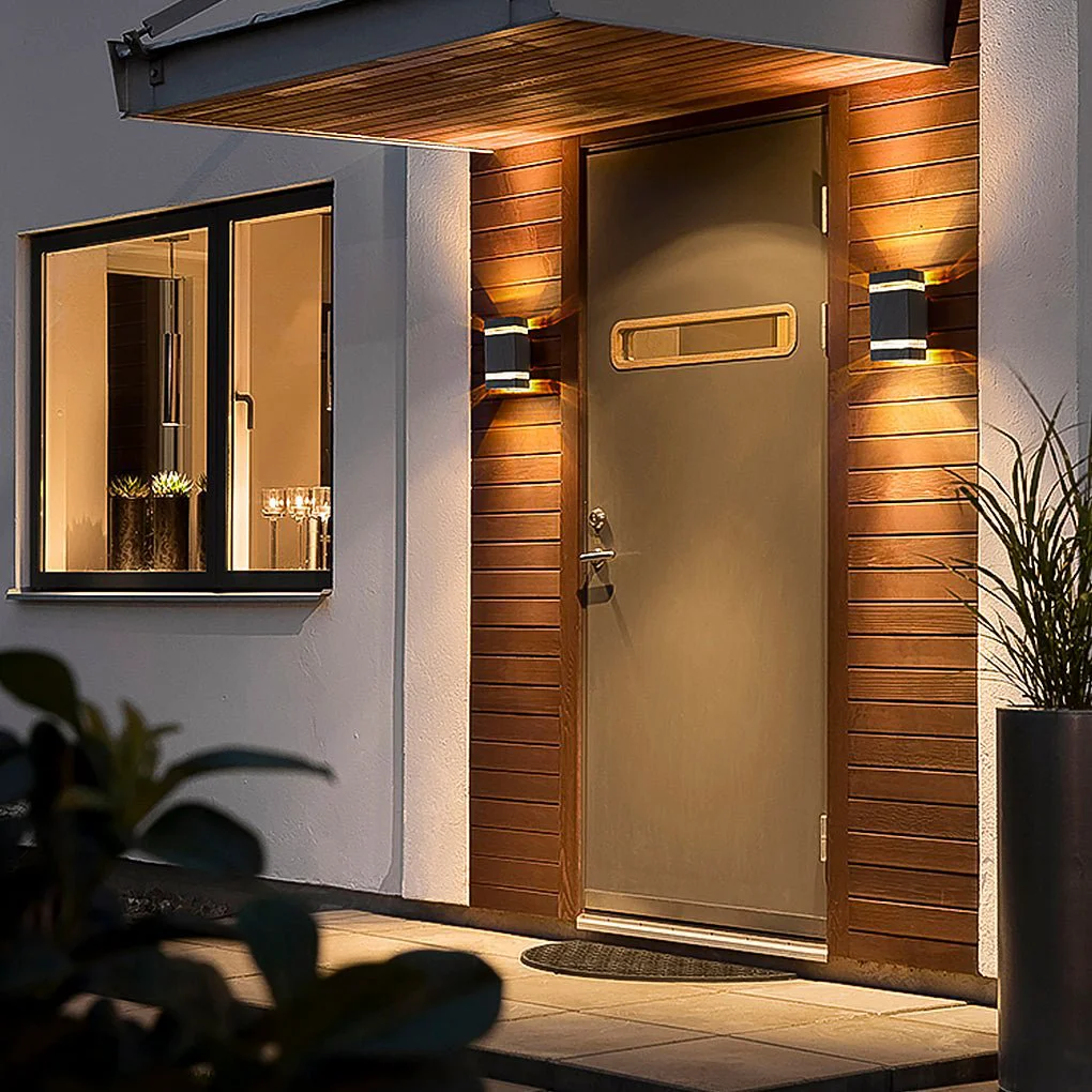 Enhanced Square Round Waterproof Up And Down Lighting LED Modern Wall Sconces Innovative