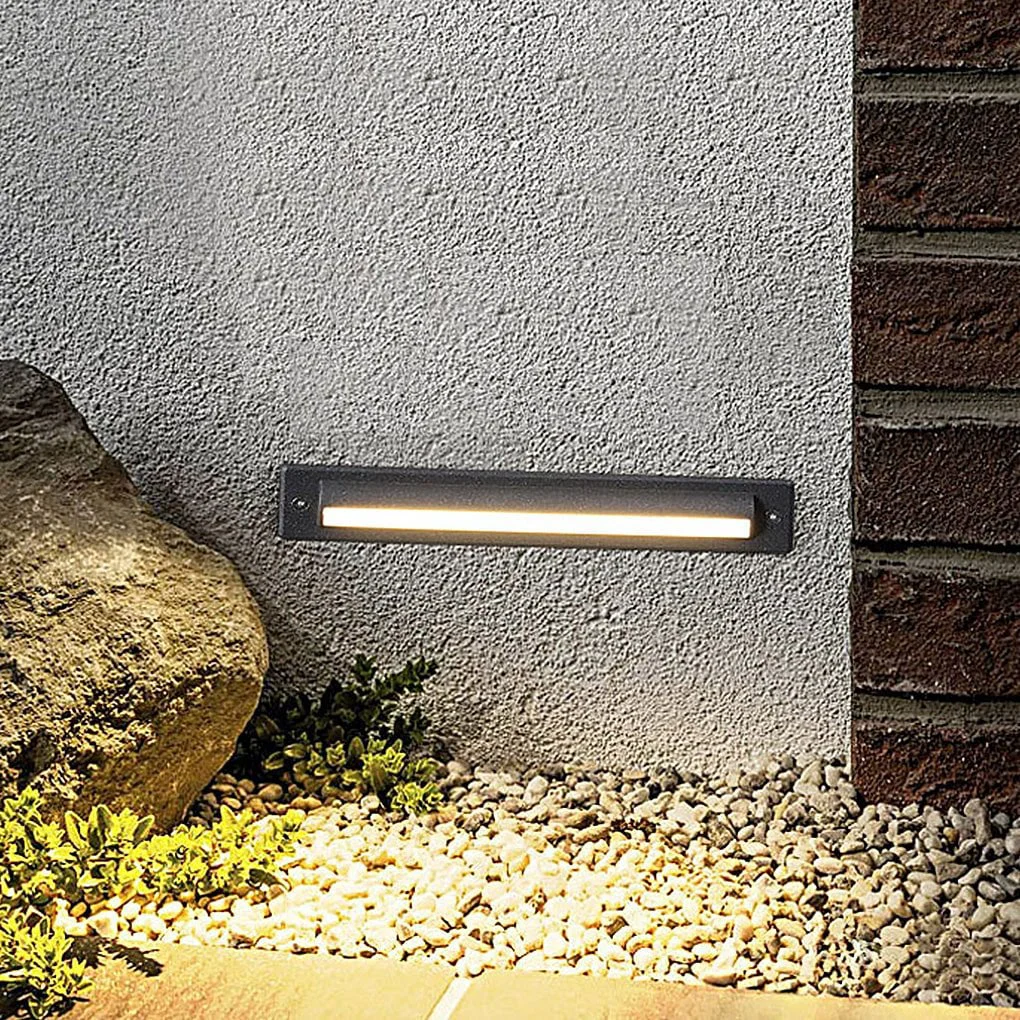 Original Design Long Strip Embedded Wall Light Corner Lights for Outdoor Garden Steps Soft
