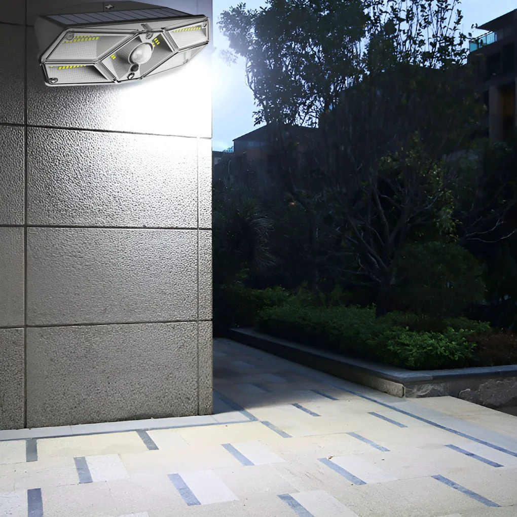 Enhanced Solar Energy Wall Lamp Motion Sensor LED Outdoor Wall Sconces Lighting Reliable