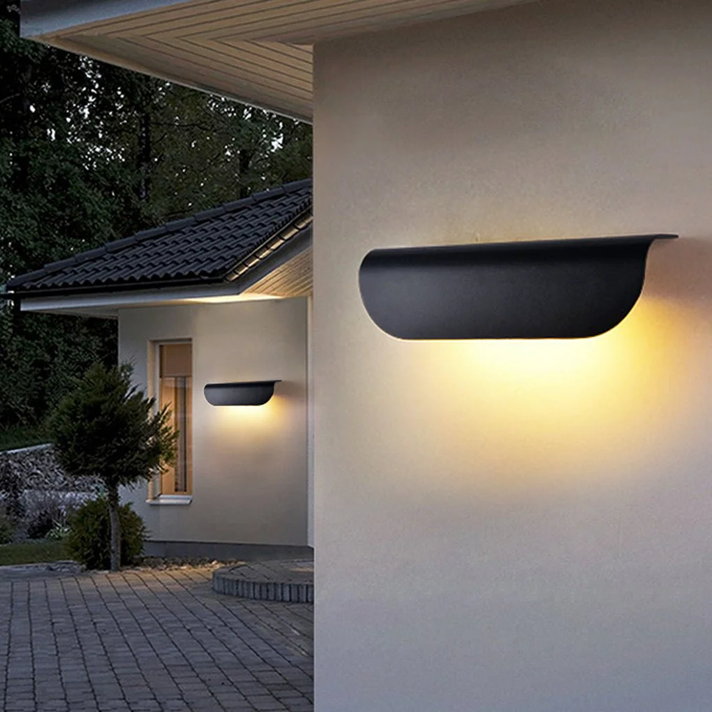 Functional Minimalist Arc Shaped Waterproof Wall Lamp for Outdoor Indoor Corridor Staircase Professional