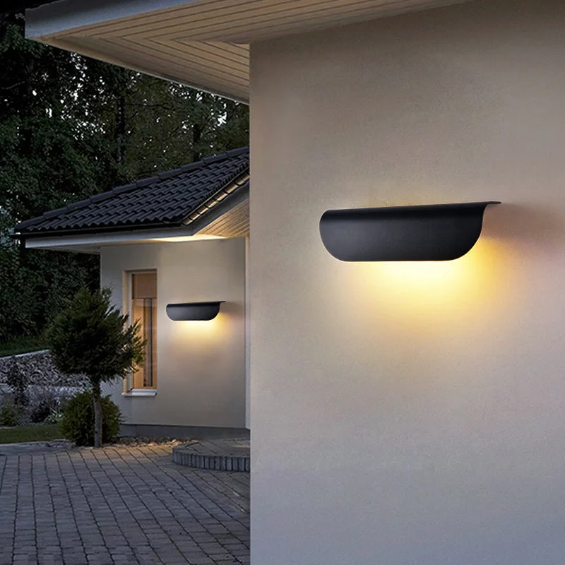 Organic Minimalist LED Waterproof Exterior Wall Light for Garden Balcony Stair Aisle Versatile