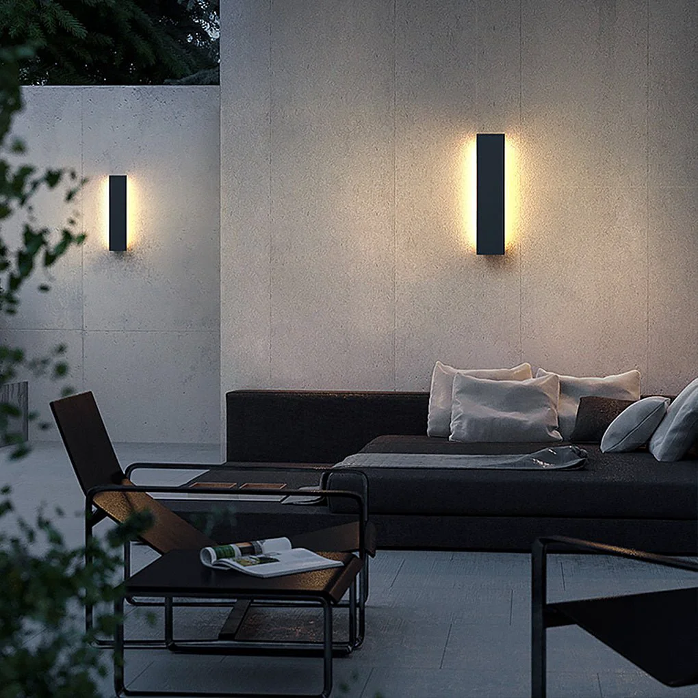 Carefully Designed Outdoor Modern Waterproof Long Strip Bright LED Wall Light for Villa Courtyard Casual