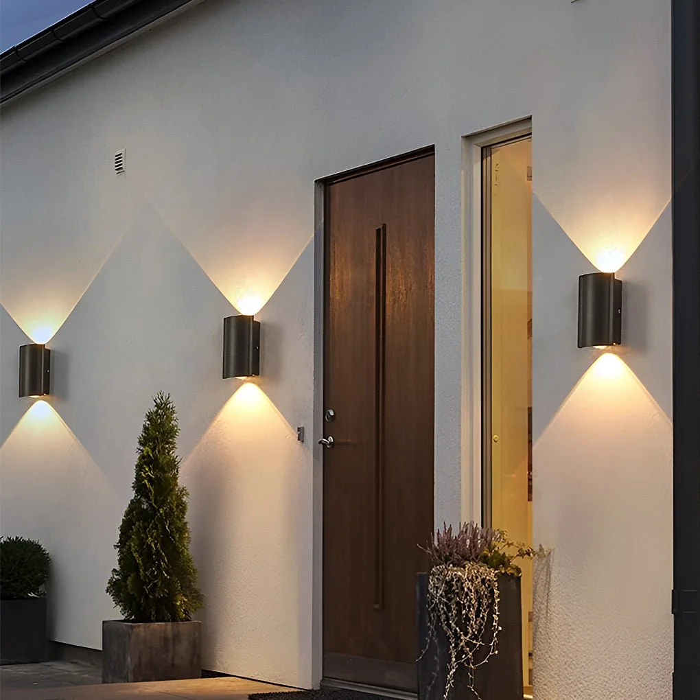 Exceptional Creative Wave Arc Design Up and Down Lights LED Outdoor Wall Lights Wall Sconces Waterproof Trendy