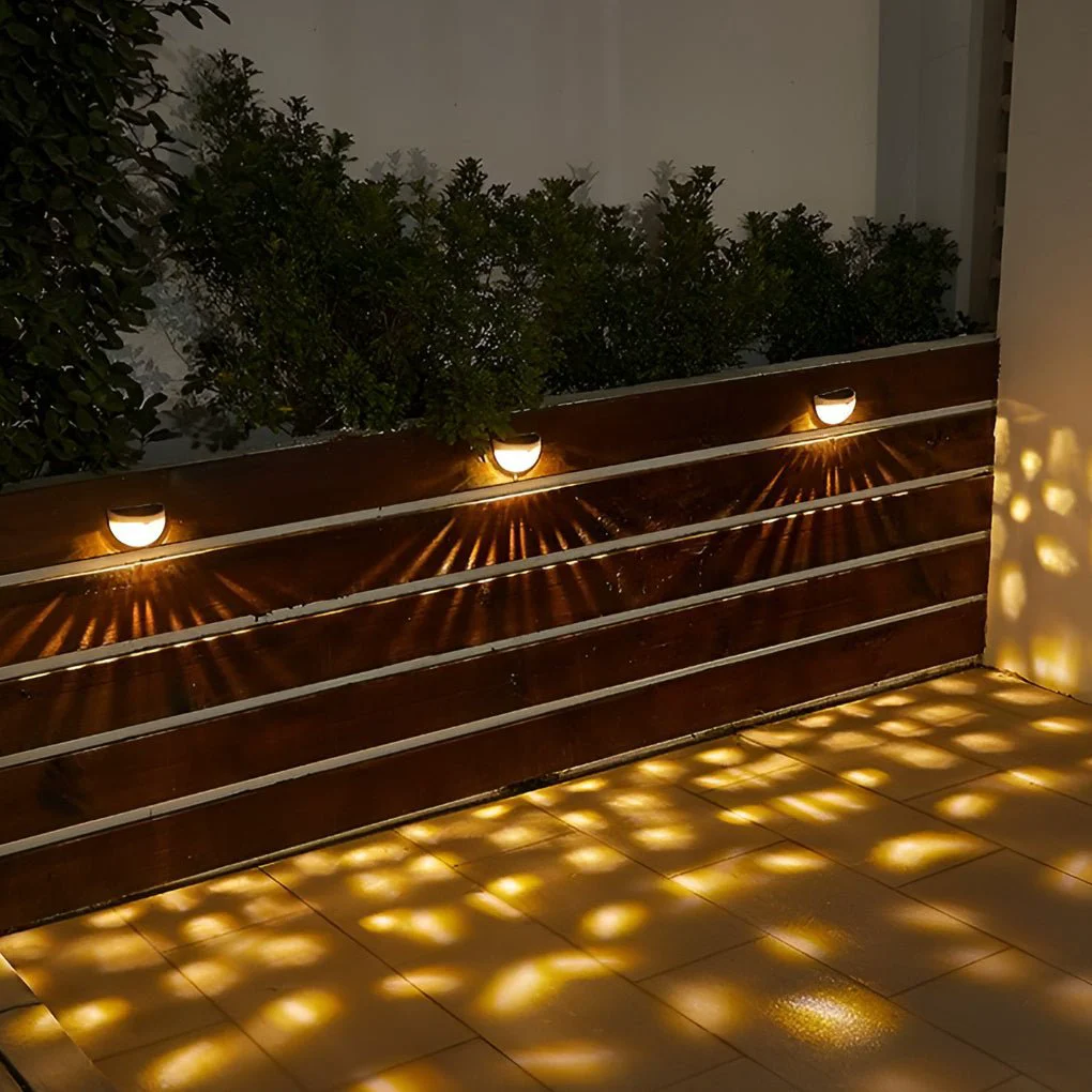 Sustainable 4 Pcs Solar Stair Lights Outdoor Step Lights LED Garden Lights Wall Mounted Lights Environmentally Friendly