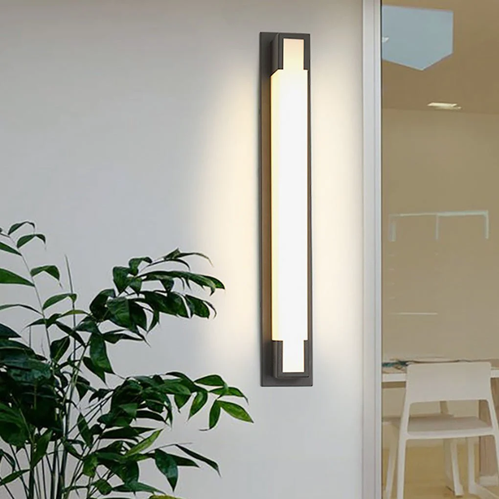 Practical Retro Rectangular Waterproof LED Black Decorative Outdoor Wall Lights Long-Lasting
