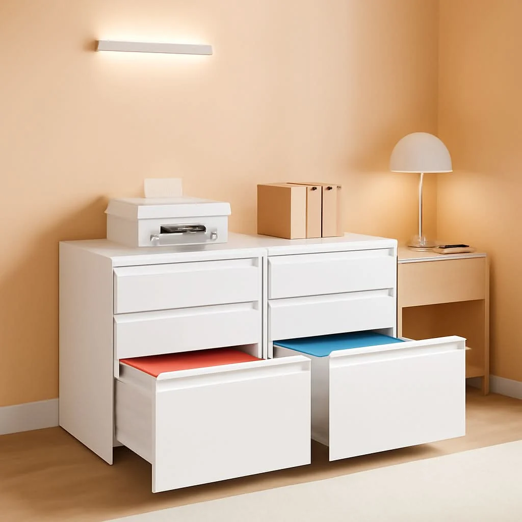 High-Quality Locking 3-Drawer Rolling File Cabinet For Home Office Safe