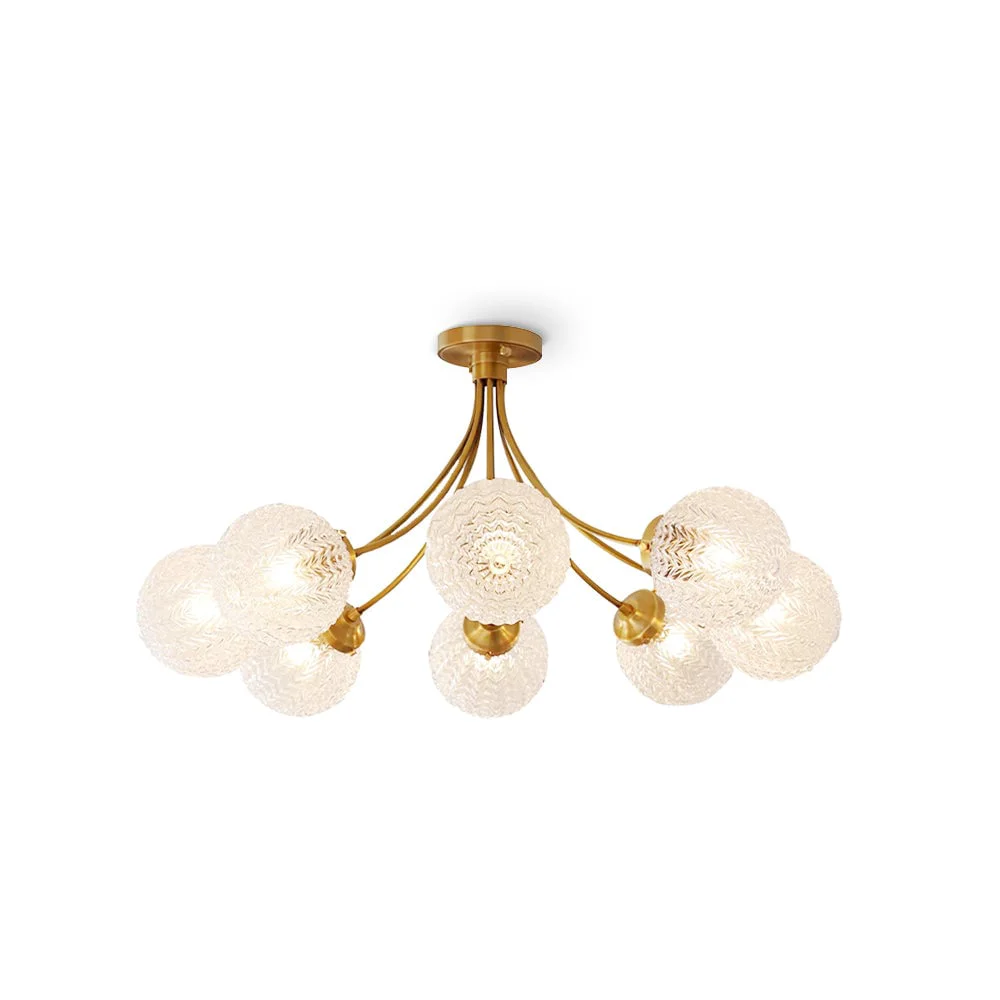 Recyclable Retro Glass Ceiling Lamp Lightweight