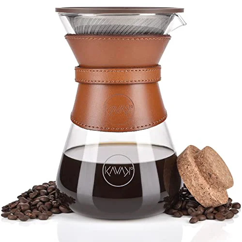 Efficient Pour Over Coffee Maker Set with Double Versatile